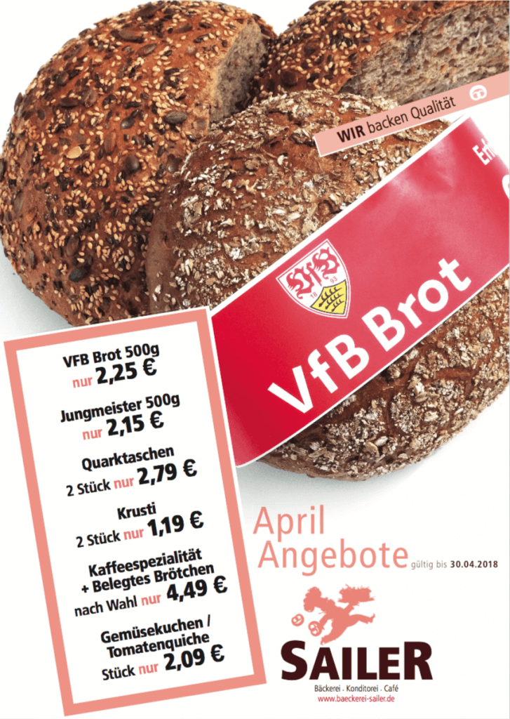 Unsere Angebote im April Bäckerei Konditorei Sailer